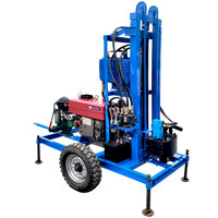 Foreuse hydraulique portative de la plate-forme de forage de puits de moteur diesel de 22 HP 180 m pour de petites mines