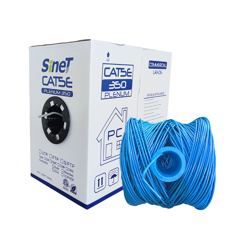 Atacado Melhor Preço Cat5 ou Cat6 Cor do Cabo Opcional 305 m/box Cat.5e Cabo Trançado Par 24AWG Cabo Sólido Utp Cat 5e UTP Cat5e