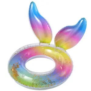 Tubo a sirena flash arcobaleno galleggiante per piscina, multicolore