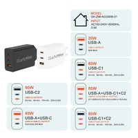 65W Portable Universel Voyage GaN Adaptateurs D'alimentation Alimentation Chargeurs De Batterie OEM Téléphone Tablette USB Type C Charge Rapide Compatible PD