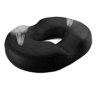Coussin de siège en mousse à mémoire de forme bleu foncé de haute qualité et oreiller lombaire protecteur en forme de beignet anti-pression pour les fesses