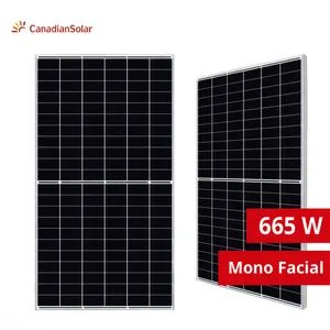 Fábrica Direta Fornecimento 660w 655w Monocrystalline CanadianSolar Painéis Com Alta Qualidade