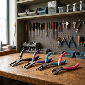 Purple ABS Handle DIY Mini Jewelry <b>Pliers</b> for Circlip Alloy Steel Made in China & GUA - Product Image 3