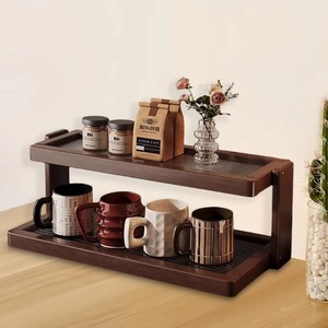 Modern bamboo three-layer multi-functional portable spice <b>rack</b> <b>kitchen</b> countertop organizer - Product Image 1