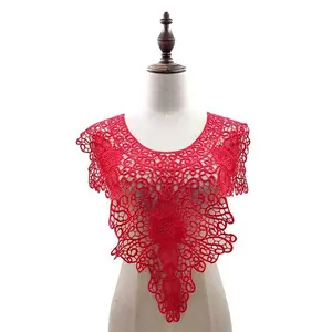 Indian embroidery flower round collar lace crochet applique