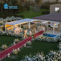 Pergola en aluminium Sweet Home 3x6m, toit rétractable motorisé à lames orientables, imperméable, écologique, résistant aux intempéries