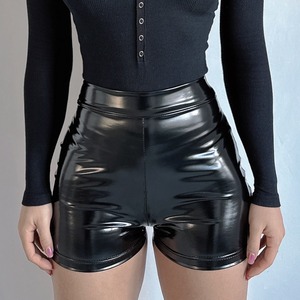 Y8190-2026 Nuovi Arrivi: Shorts <span class=keywords><strong>in</strong></span> <span class=keywords><strong>Pelle</strong></span> PU Nera Elasticizzati Slim Fit da Donna, Vita Alta, Sexy e Aderenti, Taglie S-5XL - Product Image 3