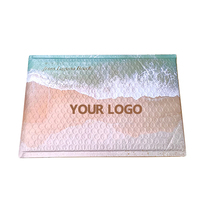 Sacs à bulles d'air poly en polyéthylène compostable rose à fermeture autocollante personnalisés avec logo personnalisé, pour l'expédition et l'emballage
