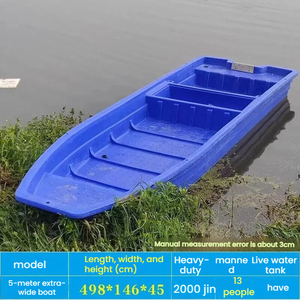 Perahu Nelayan Berlapis Ganda, Lambung Plastik Termoplastik Elastomer, Rakit Tiup Tebal untuk Memancing dan Wisata - Model Ringkas - Product Image 3