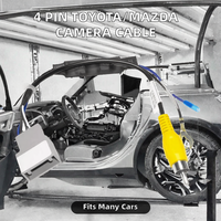 Adaptateur de câble convertisseur vidéo pour caméra de recul à 16 broches pour Toyota/Mazda Navigation DVD Stationnement de voiture avec connecteur RCA