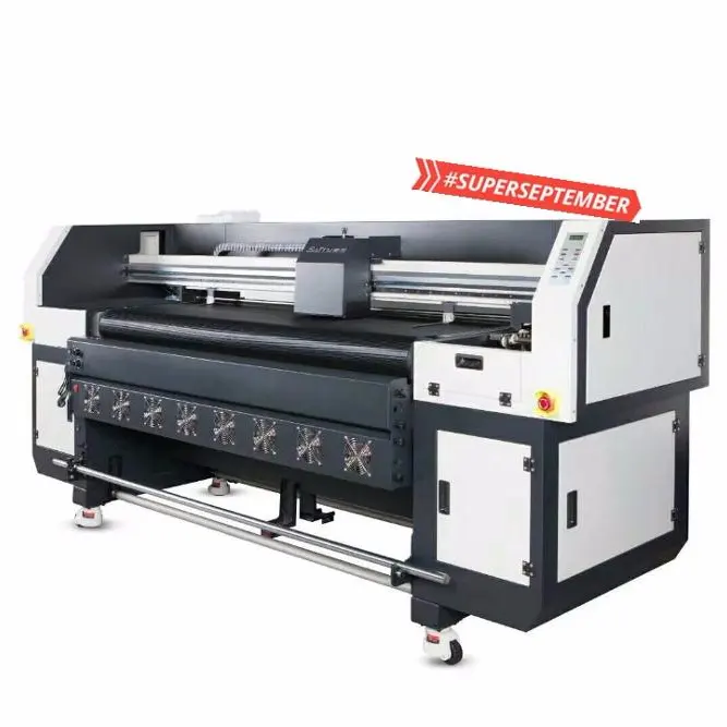 Marc China Beste Multifunctionele Uv Led Hybrid Printer 1800Mm Roll Afdrukken Op Muur Papier Flex