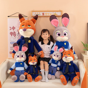 Muñecos de Peluche al por Mayor de Anime Zootopia, <span class=keywords><strong>Judy</strong></span> Rabbit y Nick Fox, Llaveros de Peluche, Almohadas de Animales, Juguetes de Decoración para el Hogar, Regalo para Niños y Niñas - Product Image 2