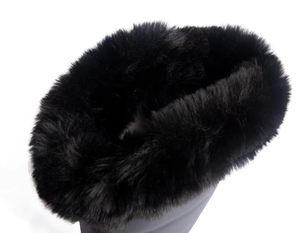 <span class=keywords><strong>Bottes</strong></span> de pluie d'hiver en <span class=keywords><strong>caoutchouc</strong></span> noir à semelle antidérapante pour dames - Product Image 6