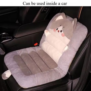 Coussin de <span class=keywords><strong>chaise</strong></span> d'hiver mignon chat Coussin de bureau et de siège de voiture <span class=keywords><strong>Protection</strong></span> de la taille et du dos Coussin de <span class=keywords><strong>dossier</strong></span> en velours doux Coussin de chambre à coucher Tatami - Product Image 3