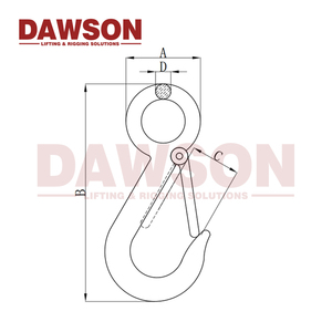 Stainless Steel <strong>Lifting</strong> <strong>Hook</strong> <strong>with</strong> Large Eye for Cargo Rigging Industrial Load <strong>Handling</strong> - Product Image 2