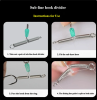 MF Quick Spring Subline Quick Connector Silicone Anti-Tangle Line Divider Quick Release Leader Clip Shock Absorption Carp Bass
