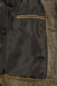 Custom 100% Genuine Dirty Brown Nappa Leather <b>Men</b>’s <b>Jacket</b> Fashion Fit Private Label OEM Bulk Wholesale Premium Outerwear - Product Image 5