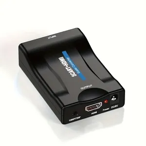 HDM dönüştürücü SCART, USB güç kablosu ile ses Video dönüştürücü ölçekleyici adaptörü uyumlu destek 720p/1080P çıkış