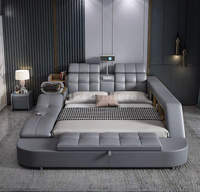 Hochwertiges modernes elektrisches Multifunktions-Massage bett mit Musik-USB-Projektor Smart Bed With Safe