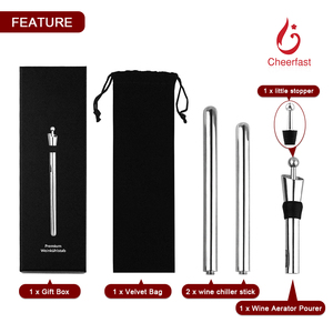 Cheerfast chai rượu vang Máy làm lạnh <span class=keywords><strong>Ice</strong></span> <span class=keywords><strong>Stick</strong></span> với Aerator pourer 3 trong 1 rượu vang Máy làm lạnh <span class=keywords><strong>Stick</strong></span> với Stopper rượu vang <span class=keywords><strong>Cooler</strong></span> <span class=keywords><strong>Stick</strong></span> Set - Product Image 4