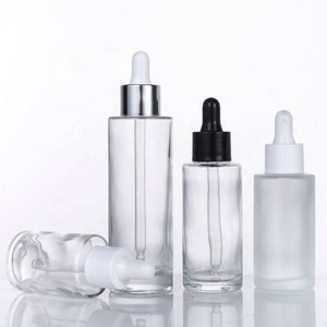 Nouvelle Offre 2026 : Flacon compte-gouttes en verre transparent, cylindrique, à épaule plate, de 30ml, 50ml, 60ml, 80ml, 100ml pour sérum et huile essentielle - Product Image 3