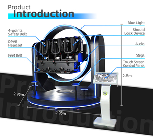 Simulateur <span class=keywords><strong>VR360</strong></span> pour 3 Personnes en Gros d'Usine, Machine de Jeu Immersive 9D, Appareil de Divertissement Personnalisé pour Parc d'Attractions VR - Product Image 2