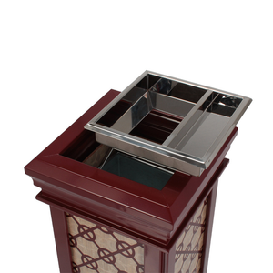 Poubelle pour hôtel hall d'accueil commercial vertical en acier inoxydable centre commercial Poubelle pour hôtel hall d'accueil Couloir avec <span class=keywords><strong>cendrier</strong></span> - Product Image 6