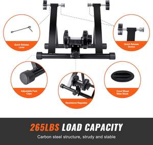 Support de vélo magnétique pour entraînement à vélo en salle, pour roues de 26 à 29 pouces et 700C, avec broche à dégagement rapide - Product Image 5