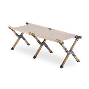 Banco plegable portátil de aleación de aluminio, 120x40x38cm, para acampar, uso al aire libre, capacidad para dos personas - Product Image 3