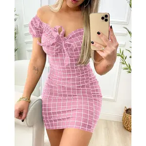 Vestido de festa elegante com manga curta e costas nuas, vestido boho de verão com fenda na cintura, vestido de festa elegante com cotovelo de cintura curta