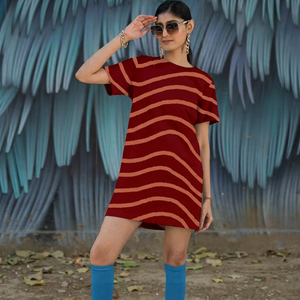 Camiseta larga informal para mujer, vestido serigrafiado - Product Image 1