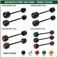 Kit de protection d'axe avant de moto personnalisé, glissières de roue, protecteurs de fourche, glissières de tige, protection antichute OEM personnalisée