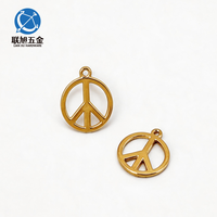 Lianxu - Conception de logo de marque personnalisée OEM ODM - Charme symbole de la paix - Alliage de zinc plaqué - Accessoires métalliques DIY - Étiquette