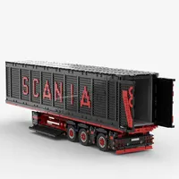 NUEVO MOC RC R 620 Camión Contenedor Urbano con Remolque, Modelo de Plástico ABS, Juguete Creativo DIY, Rompecabezas de Ensamblaje, Regalo de Cumpleaños para Niños