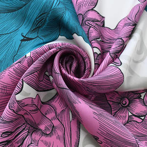 Écharpe carrée musulmane pour homme en satin de <span class=keywords><strong>soie</strong></span> de twill de mode coréenne, satin de <span class=keywords><strong>soie</strong></span>, chiffon, hiver, Suzhou-Hangzhou, 70x70, fleur <span class=keywords><strong>vintage</strong></span> - Product Image 4