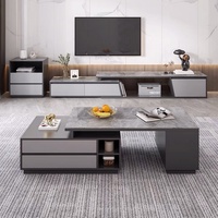 Moderner Luxus-Beistelltisch Wohnzimmer-Möbelset Holzschrank Couchtisch Aufbewahrung TV-Ständer