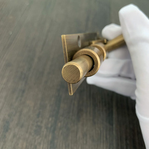 Perno de puerta con inserto superior e inferior de cobre, color bronce, estilo chino, fácil instalación para puertas de madera - Product Image 4