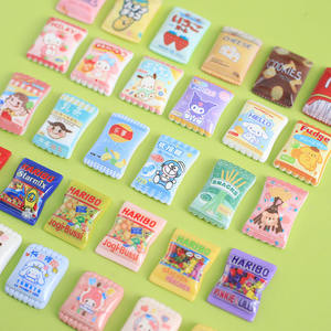 Dessin animé mignon fille épingle à cheveux corde indésirable coque de téléphone accessoires résine breloques <span class=keywords><strong>coeur</strong></span> bonbons Snack sac réfrigérateur autocollant tasse - Product Image 3