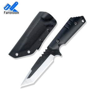 <span class=keywords><strong>Couteau</strong></span> de chasse à lame fixe Full Tang Tanto, manche antidérapant G10 avec étui Kydex pour le camping, la survie en jungle, le travail sur le terrain, OEM ODM - Product Image 1