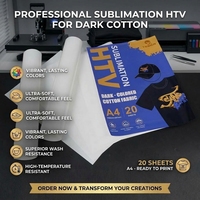 Vinyle de transfert thermique par sublimation OEM pour tissus foncés, rouleau HTV imprimable pour t-shirts en coton, transfert graphique personnalisé à la presse thermique