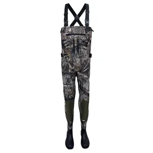 High Quality Factory Direct Sale Waterproof Waist High Waders Boot Waterproof camo hunting chest height hunting waders pants