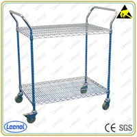 Leenol Acier au carbone SMD SMT ESD PCB Étagère à bobine 5 niveaux Fil de chrome Étagères de stockage Rack Chariot Chariot
