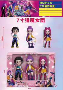 3-teiliges Set K-Pop Dämonenjäger Mädchengruppe Figurenserie Blind <span class=keywords><strong>Box</strong></span>, Niedliche Form Figur PVC-Ornamente Modell Spielzeug Überraschungsboxen - Product Image 5