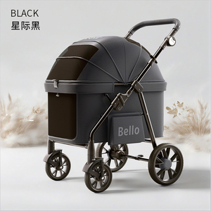 Bello thiết kế mới có thể gập lại vật nuôi Xe đẩy cho chó lớn 4 bánh xe cao cấp du lịch tàu sân bay - Product Image 5