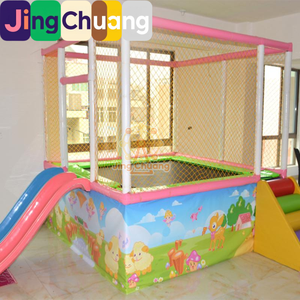 Grand <span class=keywords><strong>trampoline</strong></span> de maternelle, lit de rebond extérieur, équipement de terrain de jeu intérieur, aire de jeux carrée extérieure pour enfants - Product Image 4