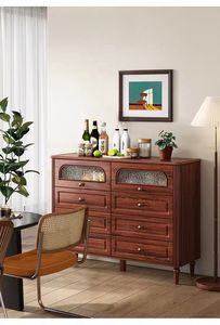 Bán Buôn Hiển Thị Tủ Trắng Đồ Nội Thất Phòng Khách Ngăn Kéo Locker Sang Trọng Mỹ Retro Ngực Của Ngăn Kéo Giường Cuối Tủ - Product Image 4