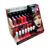 Présentoirs de comptoir en carton personnalisés pour produits de maquillage (cils, rouges à lèvres)