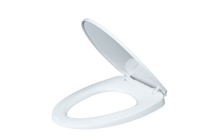 Asiento de Inodoro Redondo de Plástico con Tecnología de Cierre Suave y Bisagras Desmontables de Liberación Rápida para Mayor Higiene - Product Image 6
