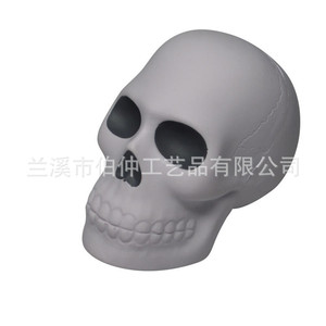 Pu Foam <b>Skull</b> Stress Ball White Round Halloween <b>Decoration</b> Soft Grasp Toy Adult - Product Image 2