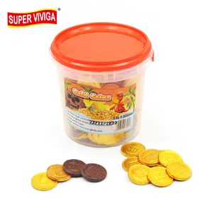 OEM cheap price sweets round gold coin chocolate